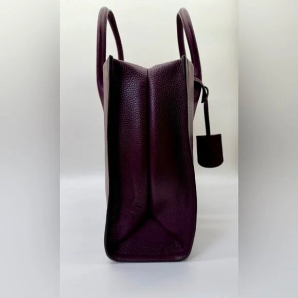 Michael Kors Mirella Large Pebbled Leather Tote – Deep Plum Pebbled Leather - Picture 6 of 7